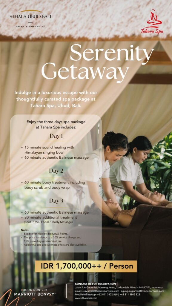 Tahara Spa Serene Getaway Package